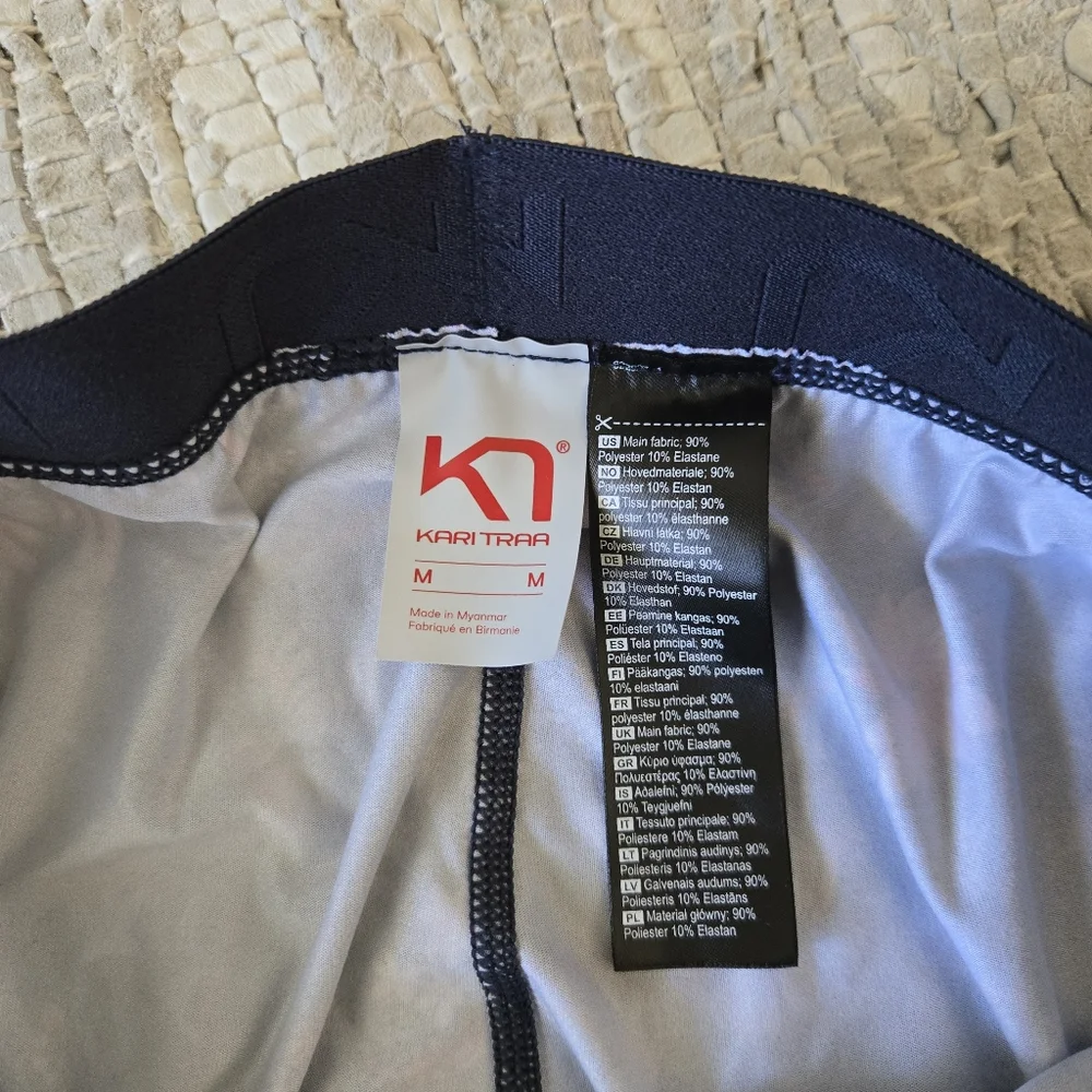 Kari Traa Baselayer SET Long Sleeve Tee Shirt Leggings Pajamas PJs Athleisure M - Picture 5 of 8